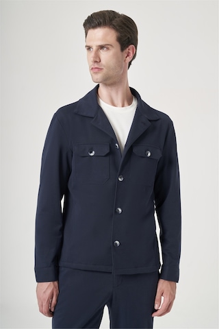 İmza Lacivert Berberi Yaka Örme Beli Lastikli 6 Drop Slim Fit Astarsız Esnek Takım Elbise 1001260177