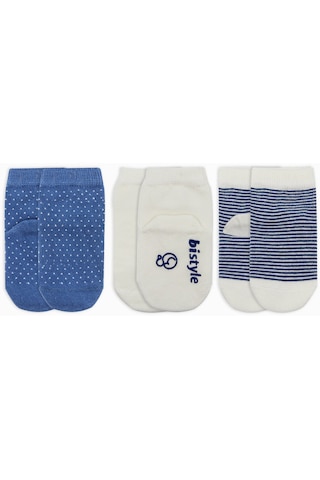 Bistyle 3'lü Kaymaz Taban Bebek Çorabı 3011 İndigo