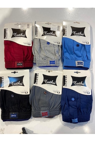 Tutku 6'Lı Paket Pamuklu Boxer + 2 Adet Bambu Çorap 001
