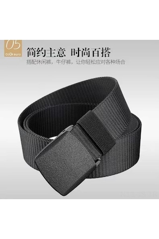 Fastbuy Erkekler İçin Uzun Gömlekli Nilon Kemer, Demir/sansürsüz, Güvenli, 1.2 M Mavi, İsteğe Bağlı Ekler