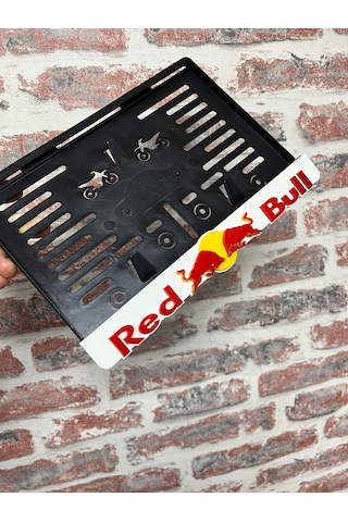 Red Bull Beyaz Pleksi Motor Plakalığı