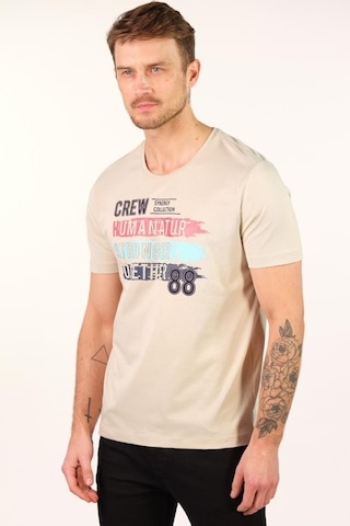 Arma Erkek Büyük Beden Bisiklet Yaka Tişört Y22374868101 Bej