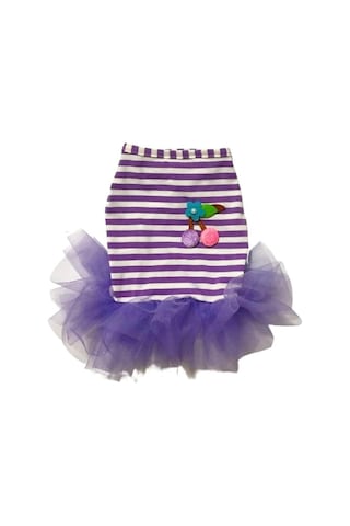 Gedyco Küçük Irk Köpek İçin Lila Tütülü Elbise