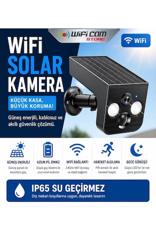 2k Mini Güneş Enerjili Akıllı Wifi Güvenlik Kamerası