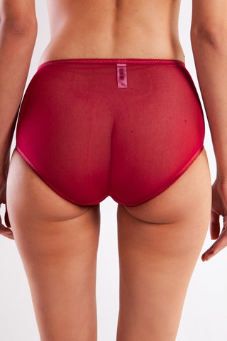 Golshan Gaspara Control Slip, Kadın Güpürlü Tül Şarap Renkli Yüksek Bel Külot Çok Renkli