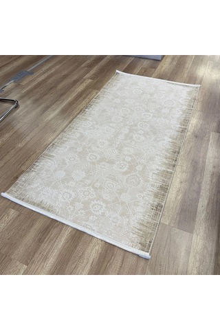 Hoom Rugs Decor 1135 Vizon Yün Tuşeli Pamuk Taban Halı Vizon