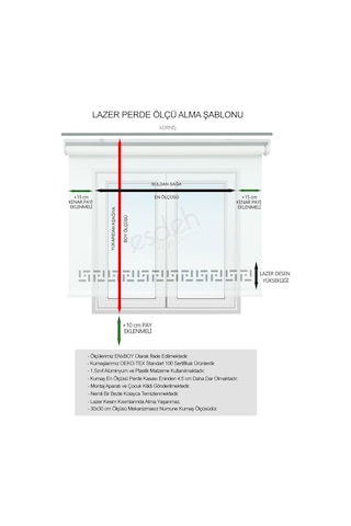 Lazer Kesim Kalın İthal Mat Stor Perde - 30 Cm Lazer Yüksekliği 001