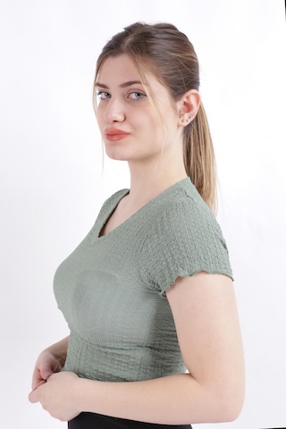 Busem S0010665-23y Kadın Bluz S0010665-R0432 Çağla Yeşili