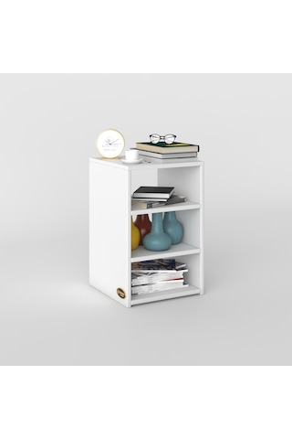 Kenzlife Komodin Panpan Byz 60 39 39 Komidin Kitaplık Ayakkabılık Beyaz