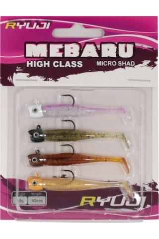Ryuji Mebaru Micro Shad 65mm 3.8gr Lrf Silikonu Natural Mix