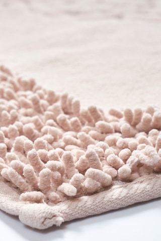 Tiffany 2'li Pamuklu Klozet Takımı, Pudra Banyo Paspas Seti 60 x 100 / 50 x 60 CM Pudra