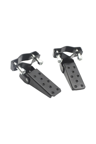 1 Çift Motosiklet Metal Ayak Dayama Pedalları Evrensel - Siyah