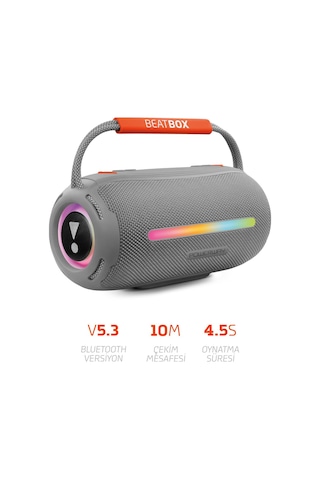 Powerway Beatbox Led Işıklı USB SD Aux FM Radyo Bluetooh Hoparlör