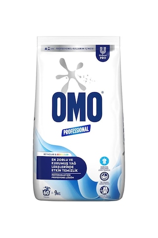 Omo Matik Renkli ve Beyazlar için Profesyonel Toz Deterjan 9 KG