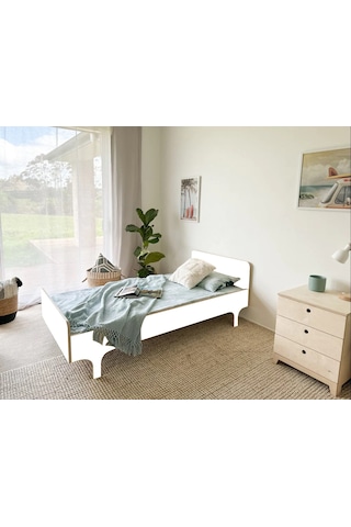Safran Tek Kişilik Karyola Beyaz 90 x 190 CM