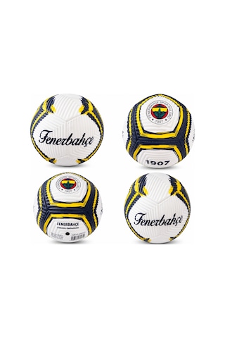 Fenerbahçe Lisanslı Futbol Topu No:5 Dikişli Taraftar Topu Antrenman Ve Maç Topu Beyaz