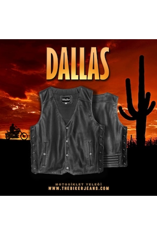 The Biker Jeans - Dallas Deri Motosiklet Yeleği