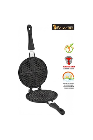 Polochef Döküm Waffle Tavası Bakalit Sap