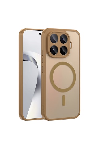 Gpack Xiaomi 17t Pro Kılıf Babet Araç Tutucu Özellikli Silikon Kahverengi