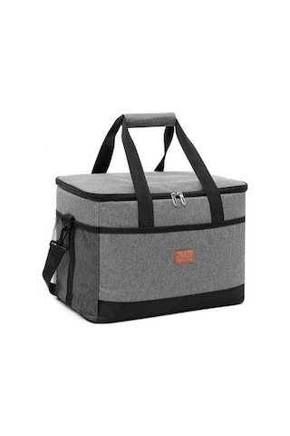 Pazly 33l Büyük Kapasiteli Sızdırmaz Termal Öğle Yemeği Çantası Piknik Soğuk/sıcak Yalıtımlı Omuz Çantası Gri Gri