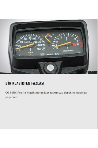 Kuba CG50 RX Çelik Jant Motosiklet Kırmızı