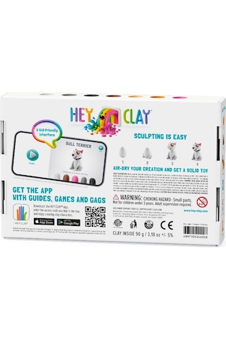 Hey Clay Hava İle Kuruyan Kil 6'lı Kutu - Köpek Hikayesi Shepherd, Bull Terrier, Yorkie