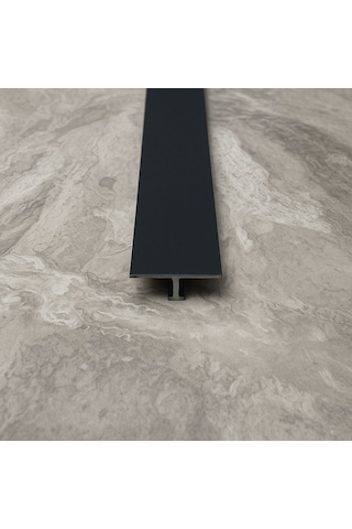 Alüminyum Antrasit Parke Geçiş Kapı Eşiği T Profil 90 Cm