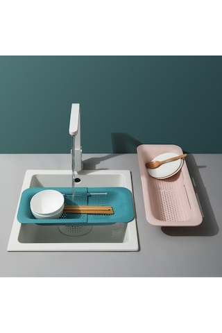 Geri Çekilebilir Drenaj Rafı, Lavabo, Lavabo, Lavabo, Drenaj Sepeti, Plastik Meyve, Mutfak Lavabosu, Lavabo Rafı, Gri Gri