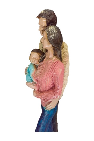 Polyester Sevgili Aşıklar Sarılmış Çift Aile Biblo Obje 40cm