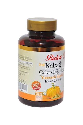 Balen Bal Kabağı Çekirdeği Yağı Yumuşak Kapsülü 1380 MG 100kapsül