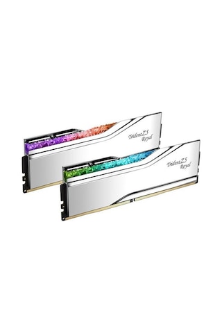 Gskıll 48gb 2x 24gb Ddr5 8000mhz Cl40 Rgb Dual Kıt Pc Ram Trıdent Z5 Royal Sılver F5-8000j4048f24gx2-tr5s