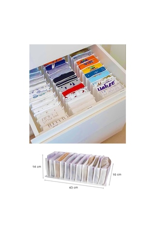 Akordiyon Çekmece Düzenleyici Organizer 11 Gözlü Renkli
