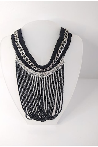 Kolye Gerdanlık Kadın Choker Bohem Kolyeler El Yapımı Uzun Püskül Boncuklar Bayan Kolye Takı Tasma Çok Renkli
