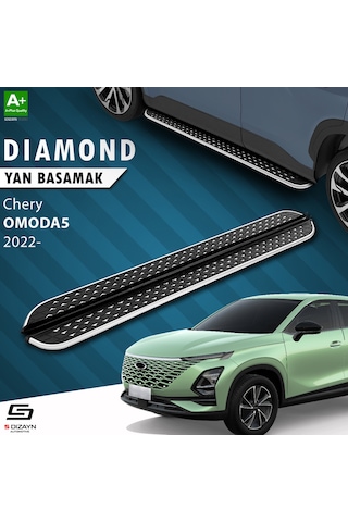 S-dizayn Chery Omoda5 Diamond Krom Yan Basamak 183 Cm 2022 Üzeri A+ Kalite