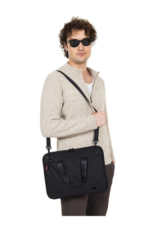 Necati Çanta Macbook Organizer Laptop Evrak Çantası 13 & 14 Inç Siyah-1645 Siyah
