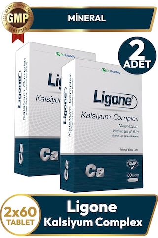 Ligone Kalsiyum Tablet 60'lı 2 Adet