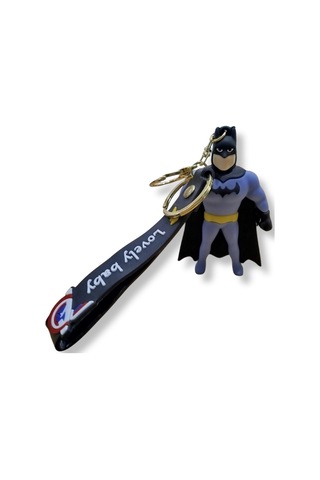 Batman Klasik 3d Figürlü "lovely Baby" Yazılı Bilek Kayışlı Anahtarlık - 1 Adet