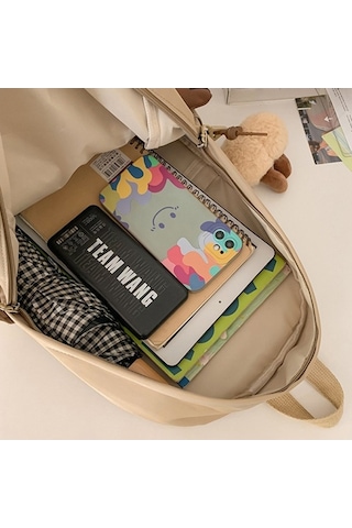 Novahub Sevimli Öğrenciler Küçük Kapasiteli Büyük Kapasiteli Çok Yönlü Siyah Sırt Çantası Siyah