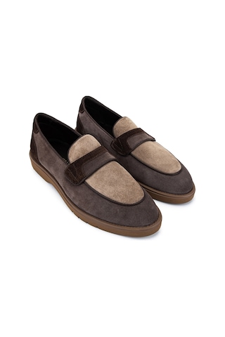 Tamer Tanca Erkek Hakiki Deri Kahverengi Loafer Ayakkabı 1171 295-01 Erk Ayk Y26 Taupe/sıgaro