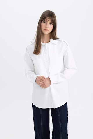 DeFacto Relax Fit Poplin Uzun Kollu Tesettür Gömlek Tunik C2145AX24SPWT34