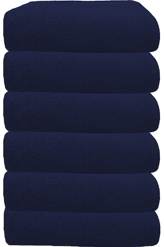 6 Lı Premium %100 Pamuklu Kuaför & Berber Saç Havlusu 50x90 Cm Lacivert