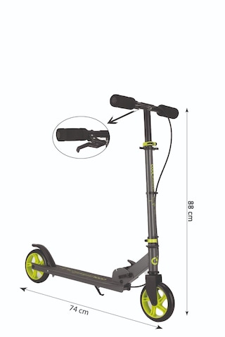 Cool Wheels 8 + Yaş Frenli Scooter / Siyah-kırmızı
