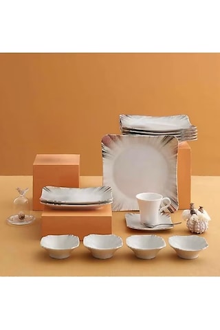 Güral Porselen Spinoza 6 Kişilik 30 Parça Porselen Kahvaltı Çok Renkli