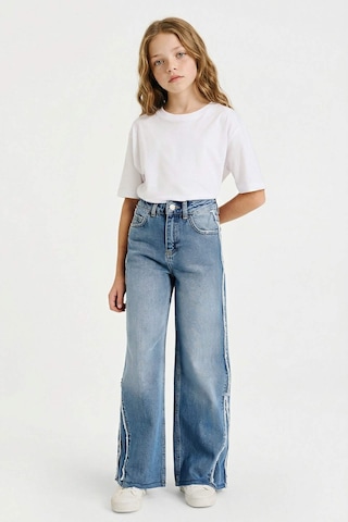 Defacto Kız Çocuk Wide Leg Jean Pantolon G3646a825cwnm28 Mavi-nm28