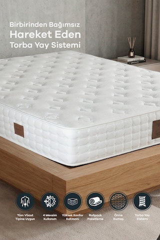 Micado Double Soft Pocket Yaylı Torba Yaylı Yatak Çift Kişilik