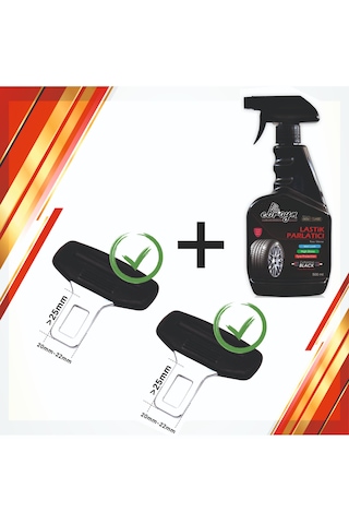 Araç Oto Kemer Başlığı 2 Adet + Lastik Parlatıcı Temizleyici 1 Adet