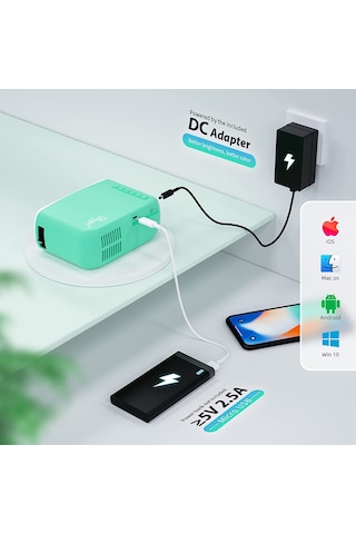 Jenerik Mini Projektör Ev Sineması Taşınabilir Yükseltme 1080P Desteklenir
