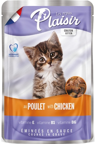 Plaisir Kitten Tavuk Etli Pouch Yavru Kedi Yaş Maması 100 G