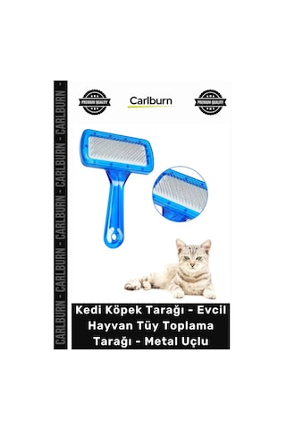 Özel Üretim Profesyonel Ergonomik Kedi Köpek Tarağı Evcil Hayvan Tüy Toplama Tarağı Metal Uçlu