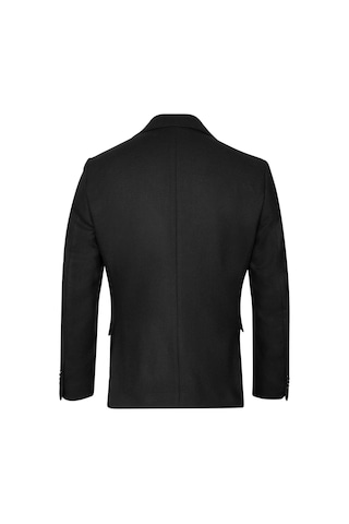 Hatemoğlu Siyah Comfort Fit Mono Yaka Klasik Ceket